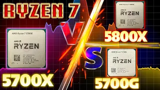 🔥Ryzen 7 5700g Vs Ryzen 7 5700x vs Ryzen 7 5800x - Triple IMPACT "AMD vs AMD vs AMD"