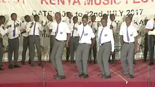 The Chavakali boys high school choir perfoming 'Ategisin'  a popular gospel tune in kenya