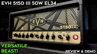 EVH 5150 III 50W EL34 Review & Demo! (Tight Metal BEAST but also versatile??)