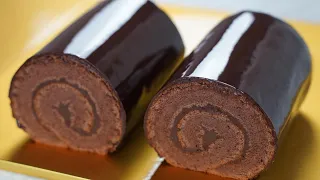 Easy Recipe / Chocolate Swiss Roll Cake Recipe / Jelly Roll Cake / Basic Chocolate Roll Cake