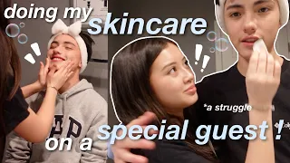 my korean SKINCARE ROUTINE 🧴|| on my SPECIAL GUEST!