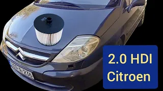 oil filter replacement - Citroen c8 2.0 hdi engine 2006 year.