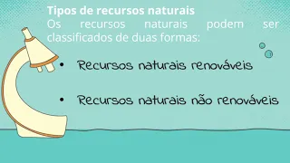 Recursos Naturais (renováveis e não renováveis) - Ciências 4º e 5º ano