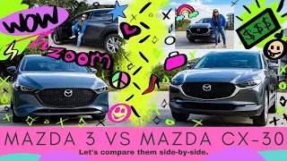 2020 Mazda 3 vs 2020 Mazda CX-30