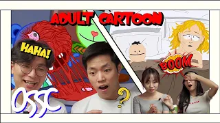 Koreans React To America's Top 5 Most Violent Adult Cartoons | 𝙊𝙎𝙎𝘾