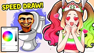 BESTFRIEND Speed DRAWING Challenge in Roblox!