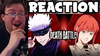Gor's "DEATH BATTLE!" Gojo VS Makima (Jujutsu Kaisen VS Chainsaw Man) REACTION (Just the Battle!)