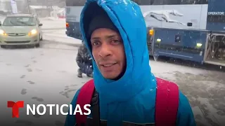 Migrantes en la frontera con Canadá relatan sus expectativas | Noticias Telemundo