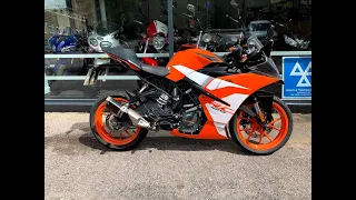 KTM RC 125 ORANGE 2017 QUICK REVIEW AND START UP