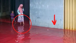 SCARY Blood Red Flood in Indonesia February 6 2021