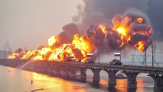 THIS NIGHT HAPPENED! 5000 Ukrainian TAURUS Missile Hit a BILLION Russian Tanks on the Crimean Bridge