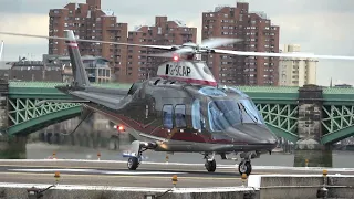 AW109 G-SCAP LANDING AT LONDON BATTERSEA HELIPORT 01072022