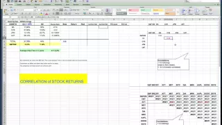 Calculating Correlation of Stock Returns in Excel