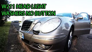 Mercedes Benz W211 -2008 Headlight washers how to activate if your car doesn’t have a button