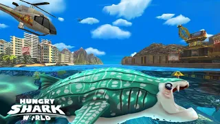 NEW GIANT WHALE SHARK UNLOCKED AND GAMEPLAY - HUNGRY SHARK WORLD - HUNGRY SHARK