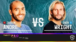 Jadson Andre vs. Owen Wright - Quarterfinals, Heat 1 - Tahiti Pro Teahupo'o 2019