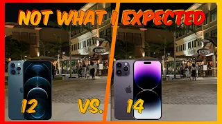 iPhone 12 Pro Max vs iPhone 14 Pro Max  | 4K Camera Comparison | Day & Night footage #iphonecamera