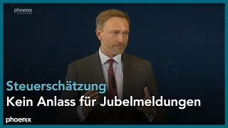 Vorstellung der aktuellen Steuerschätzung mit Christian Lindner