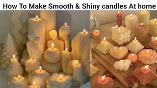 How To Make Smooth & shiny candle At Home || Candle Making Tips For Beginners