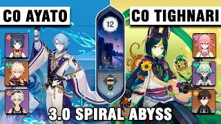 Ayato Vaporize and Tighnari Quicken - Aggravate 4 Star Weapon | 3.0 Spiral Abyss Floor 12