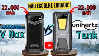 ✅Doogee V Max vs Unihertz Tank | Celulares Com a Maior Bateria do Mundo [COMPARATIVO]