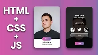 #1 Create a Simple Card UI with HTML, CSS and a little JavaScript