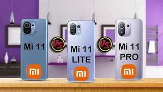 Xiaomi Mi 11 vs Mi 11 lite 4G vs Mi 11 PRO Full Comparison