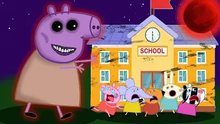 Mummy Pig turns into a Scary Zombie at School ??? | Peppa Pig Funny Animation