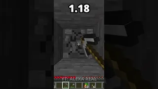 mining straight down in 1:18 vs before #short#minecraft #gangtro gamerz#