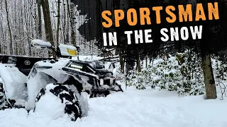 Polaris Sportsman in the snow