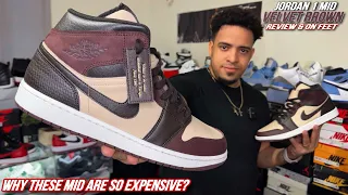 Most Expensive Jordan 1 Mid (Velvet Brown) Review & On Feet