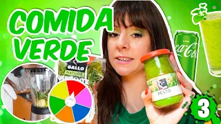 UNA SEMANA COMIENDO POR COLORES 🌈 Color verde por 24 horas 🧃