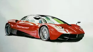 Pagani Huayra Speed Drawing by Shivam