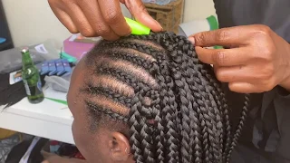 Crochet Braids using Pre-loop Box Braids Done in 1 hr 30 mins