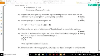 IGNOU MCA NEW | MCS-212 Discrete Mathematics Assignment 2021 Q4| Principle of Mathematical Induction