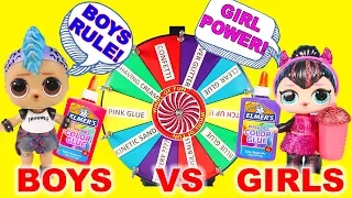 3 Colors of Glue Slime Challenge LOL Girls vs Boys with Punk Boi and Spice Jelly Layer