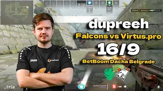 CS2 POV Falcons dupreeh (16/9) vs Virtus.pro (Anubis) @ BetBoom Dacha Belgrade 2024