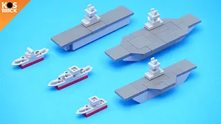 Lego Aircraft Carrier Fleet Mini Vehicles (Tutorial)