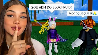 FINGI SER ADM do BLOX FRUITS e TROLLEI UM INICIANTE 😂