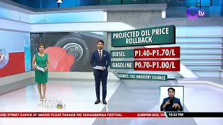 Malakihang oil price rollback, nakaambang ipatupad sa susunod na linggo | SONA