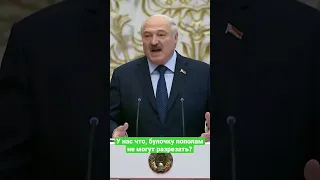 Лукашенко пристыдил: булочку не могут разрезать?