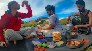 Hawagala Camping | Part 2 | making egg roty + chicken  + yummy breakfast  හාවාගල රැයක් 🇱🇰