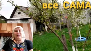 ОДНА в деревне.Все САМА.Мои первенцы.КУДА и ЗА ЧЕМ ездила?САД В ЦВЕТУ.Как живут простые люди в селе.