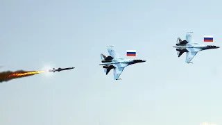 Scary moment! Ukrainian missile hits two Russian Su-35 fighter pilots, killing them instantly