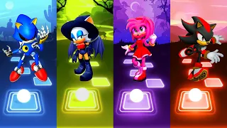 Matel Blue Sonic 🆚 Rouge Sonic 🆚 Amy Rose Sonic 🆚 Shadow Sonic | Sonic Tiles Hop