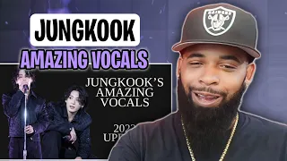 AMERICAN RAPPER REACTS TO -Jungkook's amazing vocals 2023 update