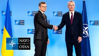 NATO Secretary General with the Minister of Foreign Affairs of Ukraine 🇺🇦 Dmytro Kuleba, 04 APR 2024