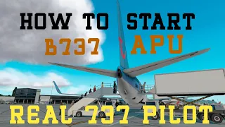 REAL 737 PILOT - How to START the B737 APU - Real world procedures