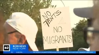 Protest held against plans to house asylum seekers at Floyd Bennett Field