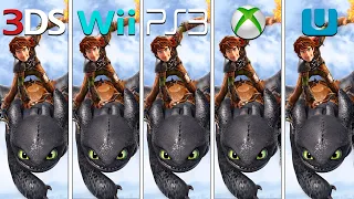 How to Train Your Dragon 2 (2014) 3DS vs Wii vs PS3 vs XBOX 360 vs Wii U (Graphics Comparison)